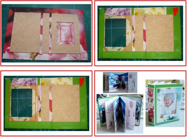 包裝盒做成diy寶寶成長相冊制作教程圖片